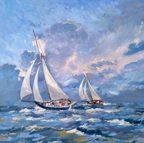 - Oil on Canvas, Painting by Jill Hudson, measuring 100 x 100 cm (H x W) £1595